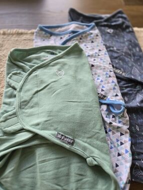 SwaddleMe Kids Pajamas 3-Pack — Green, Blue Geometric, Navy